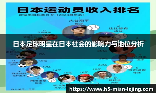 日本足球明星在日本社会的影响力与地位分析